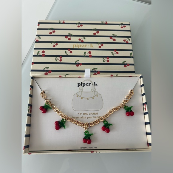 Piper K Accessories - Viral Piper K gold Cherry bag chain charm